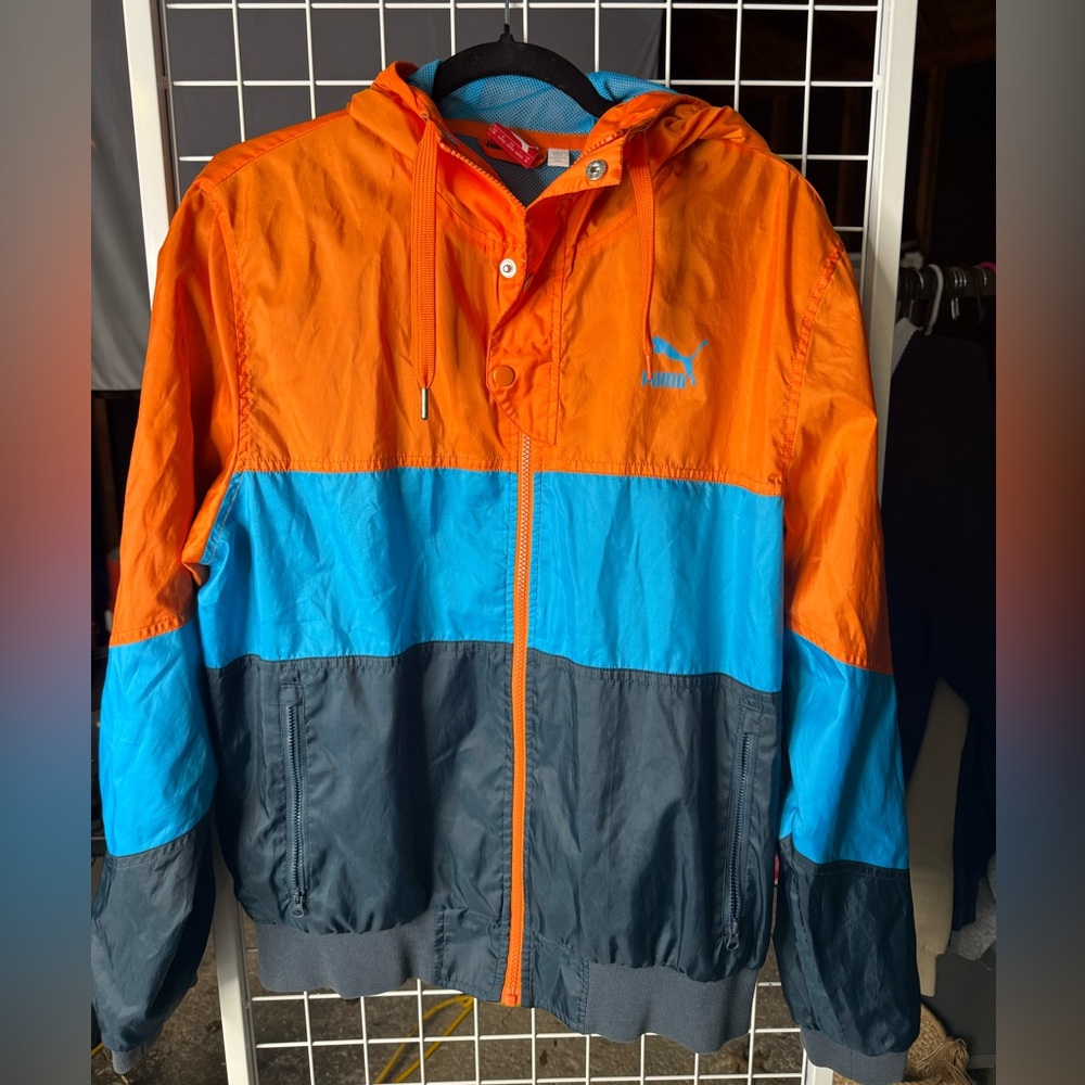 Y2K Puma Sporty Orange and Blue Jacket